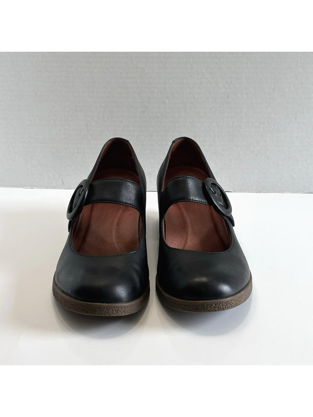 Dansko Brandy Mary Jane Burnished Black Leather Shoes Women's 9.5 Comfort Buckle - Picture 3 of 16